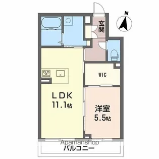 アトリエール和泉南【2階】の間取り