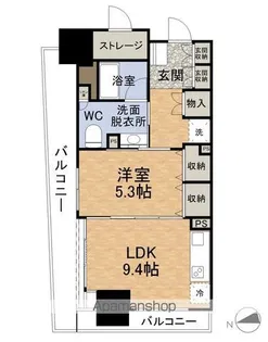 ザ・福井タワー イニシアグラン【601号室】の間取り