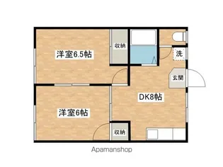 平成コーポ山王Ⅱ【205号室】の間取り