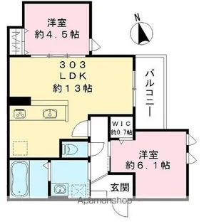 エスポワレジデンス【3階】の間取り