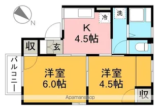 森下ハイツ【1階】の間取り