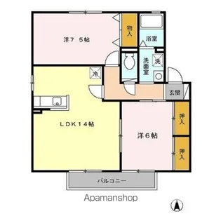 プラムヒルズ A棟【2階】の間取り