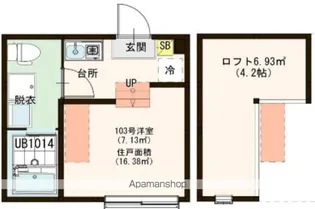 ルシエル北小岩【1階】の間取り