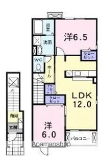 クラーレ エイ・エス2【2階】の間取り