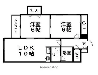 ヴィラ・フレール【302号室】の間取り