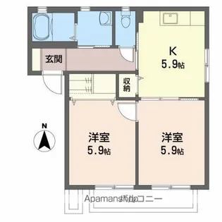 グリーンジュピターA【202号室】の間取り