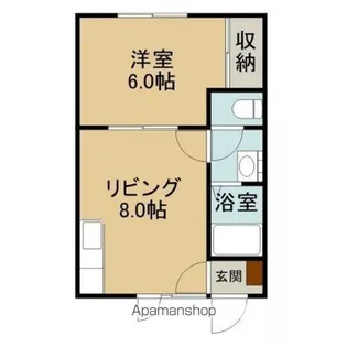 タウンハウス本通【102号室】の間取り