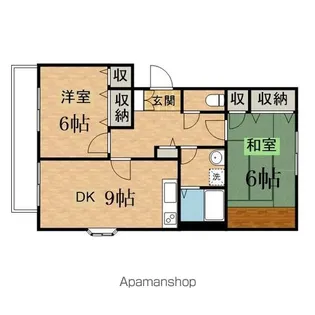 シルクトゥリーB【2階】の間取り