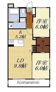 エクシード三方原Ⅱ(中央棟)【2階】の間取り