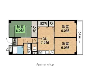 グリーンハイツ・シャトー【106号室】の間取り