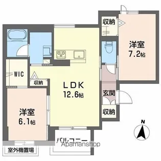 シャーメゾン虎丸【2階】の間取り