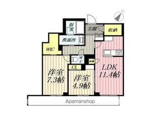 グランディール【101号室】の間取り