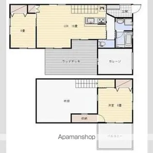 静岡県浜松市中央区十軒町【テラスハウス】の間取り