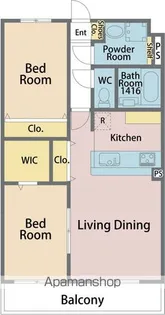 ガーデンヒルズ城南Ⅷ【302号室】の間取り