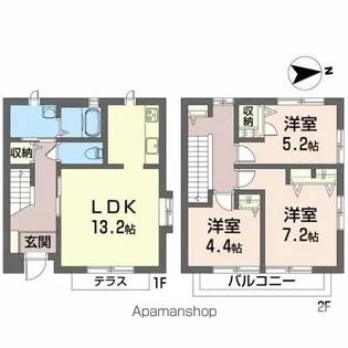 ディアコート・K【1階】の間取り