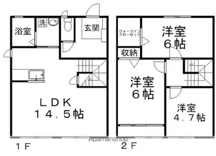 静岡県静岡市駿河区小鹿【テラスハウス】の間取り