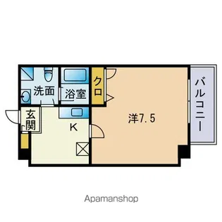 ヴィブエル西新【3階】の間取り