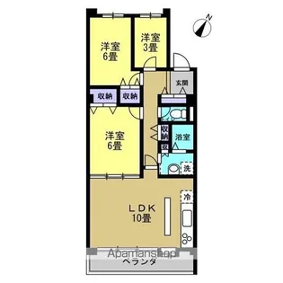 リアライズ柏Ⅱ【6階】の間取り