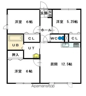 C.Hトヨオカ 1.6【103号室】の間取り