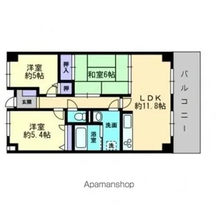 スカール今村【203号室】の間取り