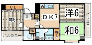 シャンテ吉野町【6階】の間取り