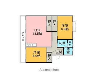 グリーンハイツあいづま【201号室】の間取り