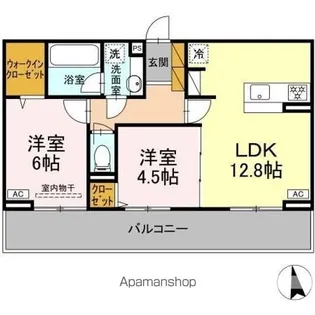 フリージア II【3階】の間取り