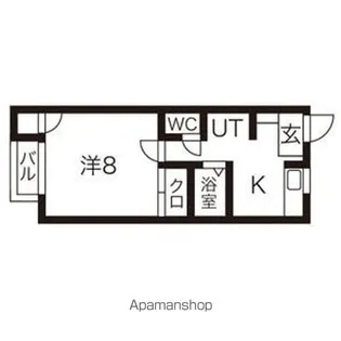 ネオ・メープル高松【1階】の間取り