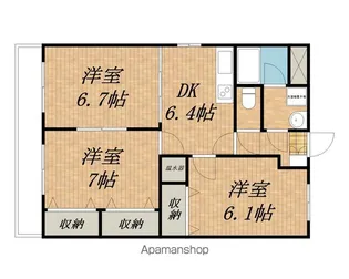 アルプスマンション山美園【201号室】の間取り