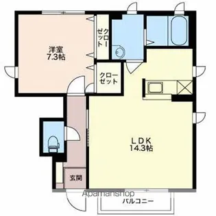 ウィズライフA【1階】の間取り