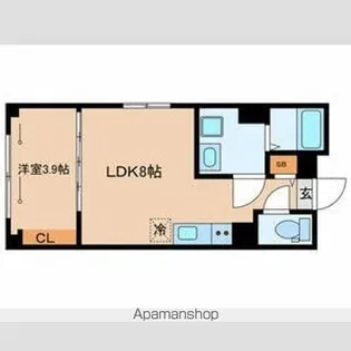 ルミオ王子【5階】の間取り
