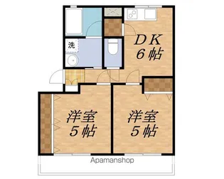 楓青山ハイツA【203号室】の間取り