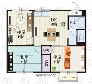 B’CASA我孫子湖北RE−BORN【102号室】の間取り