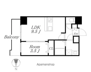 プレサンス高畑ルミア【12階】の間取り