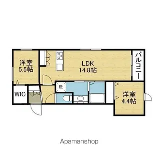 ヘーベルメゾン上町【2階】の間取り