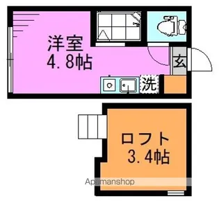 ハーモニーテラス高円寺南Ⅱ【2階】の間取り
