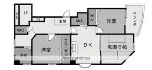 プレゼンス浜の宮【203号室】の間取り