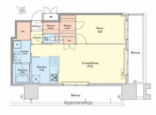 RJRプレシア天神サウス【13階】の間取り