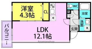(仮称)ジーメゾン立花ルーチェ【303号室】の間取り