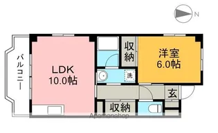 ドミール鷹匠町【3階】の間取り