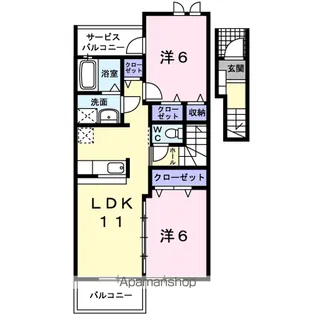 セイバリーガーデンⅠ【2階】の間取り