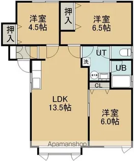 ハイツサワダ桔梗【2階】の間取り