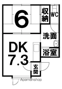 サンリバー【203号室】の間取り