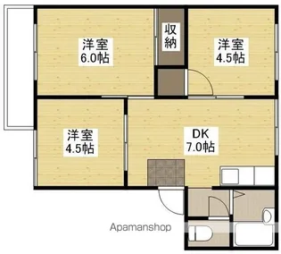 タウン深津【2階】の間取り