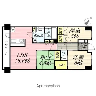 リストレジデンス鶴見エアリーコート【7階】の間取り