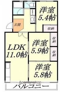北浦和住宅3号棟【1階】の間取り