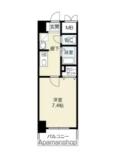 グランドハイツ末広【304号室】の間取り