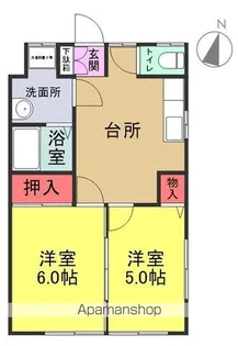 ラフォーレ北宿【102号室】の間取り