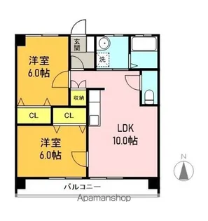 西荘ビル【4階】の間取り