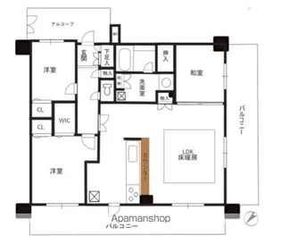 クレストフォルム上野グランステージ【3階】の間取り